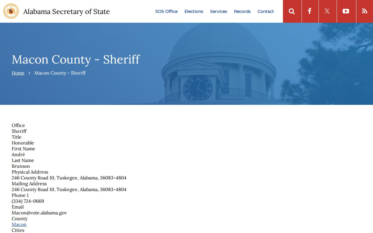 Macon County arrest records sheriff official lookup