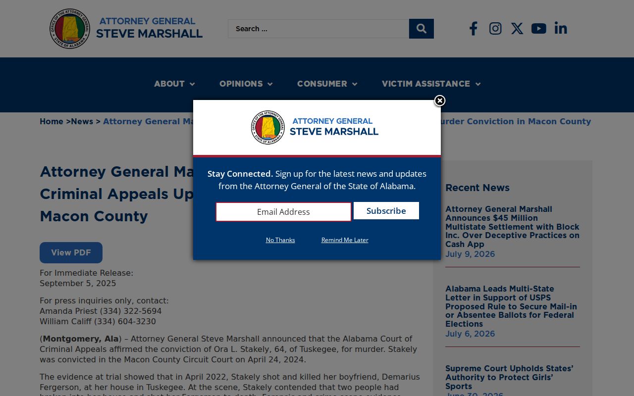 Macon County criminal court records appellate conviction release