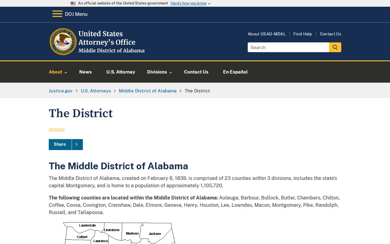 Macon County criminal court records federal district context