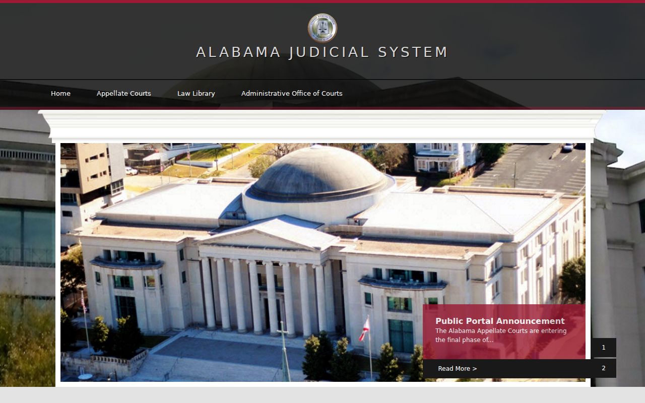 Macon County Court records access through the Alabama Judicial System