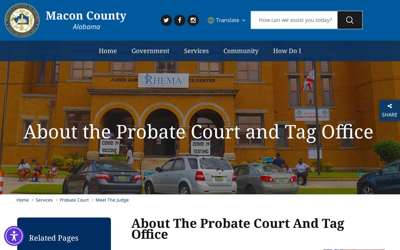 Macon County probate records Probate Judge James Cooper duties